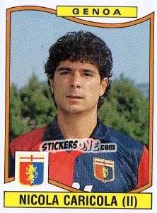 Sticker Nicola Caricola - Calciatori 1990-1991 n. 131 - Panini