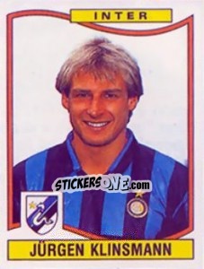 Sticker Jürgen Klinsmann - Calciatori 1990-1991 n. 145 - Panini