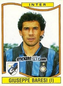 Sticker Giuseppe Baresi - Calciatori 1990-1991 n. 150 - Panini