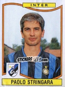 Figurina Paolo Stringara - Calciatori 1990-1991 - Panini