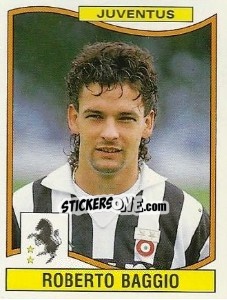 Sticker Roberto Baggio - Calciatori 1990-1991 n. 165 - Panini