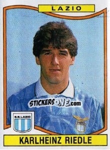 Cromo Karlheinz Riedle - Calciatori 1990-1991 - Panini