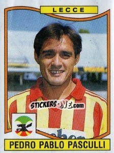 Sticker Pedro Pablo Pasculli - Calciatori 1990-1991 - Panini