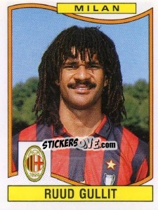 Sticker Ruud Gullit - Calciatori 1990-1991 n. 222 - Panini