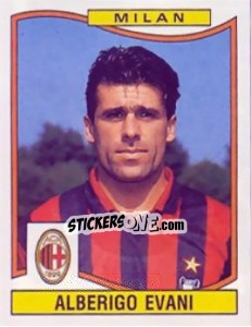 Figurina Alberigo Evani - Calciatori 1990-1991 - Panini