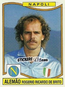 Sticker Alemão Rogerio Ricardo De Brito - Calciatori 1990-1991 n. 236 - Panini