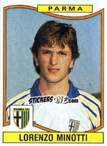 Sticker Lorenzo Minotti - Calciatori 1990-1991 n. 254 - Panini