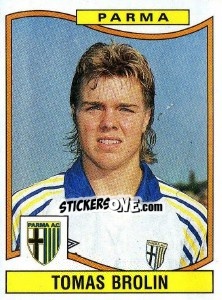 Sticker Tomas Brolin - Calciatori 1990-1991 n. 261 - Panini