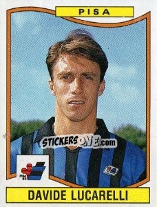 Sticker Davide Lucarelli - Calciatori 1990-1991 - Panini