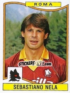 Sticker Sebastiano Nela - Calciatori 1990-1991 n. 291 - Panini