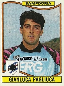 Sticker Gianluca Pagliuca - Calciatori 1990-1991 n. 306 - Panini