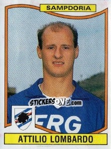 Sticker Attilio Lombardo - Calciatori 1990-1991 n. 314 - Panini
