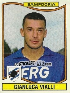 Sticker Gianluca Vialli - Calciatori 1990-1991 n. 316 - Panini