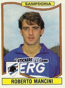 Sticker Roberto Mancini - Calciatori 1990-1991 n. 317 - Panini
