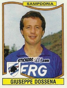 Sticker Giuseppe Dossena - Calciatori 1990-1991 n. 318 - Panini