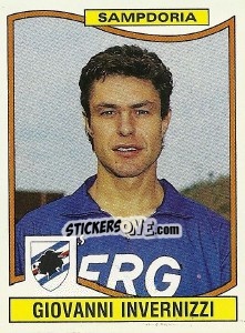 Sticker Giovanni Invernizzi - Calciatori 1990-1991 n. 320 - Panini
