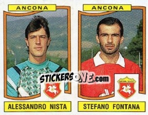 Sticker Alessandro Nista / Stefano Fontana - Calciatori 1990-1991 n. 344 - Panini