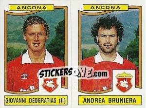 Cromo Giovanni Deogratias / Andrea Bruniera - Calciatori 1990-1991 - Panini
