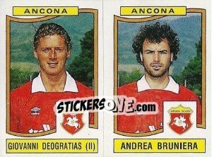 Sticker Giovanni Deogratias / Andrea Bruniera - Calciatori 1990-1991 n. 347 - Panini