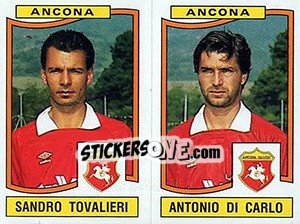 Sticker Sandro Tovalieri / Antonio Di Carlo - Calciatori 1990-1991 n. 349 - Panini