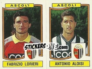 Sticker Fabrizio Lorieri / Antonio Aloisi - Calciatori 1990-1991 - Panini