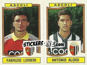Sticker Fabrizio Lorieri / Antonio Aloisi - Calciatori 1990-1991 n. 352 - Panini