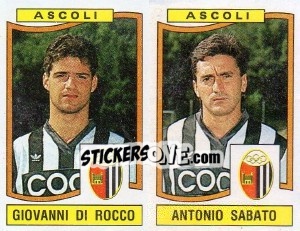 Cromo Giovanni Di Rocco / Antonio Sabato - Calciatori 1990-1991 - Panini