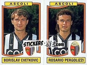 Sticker Borislav Cvetkovic / Rosario Pergolizzi - Calciatori 1990-1991 - Panini