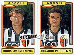 Sticker Borislav Cvetkovic / Rosario Pergolizzi - Calciatori 1990-1991 n. 358 - Panini