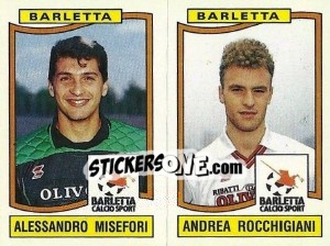 Sticker Alessandro Misefori / Andrea Rocchigiani - Calciatori 1990-1991 - Panini