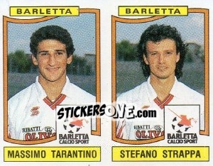 Sticker Massimo Tarantino / Stefano Strappa - Calciatori 1990-1991 - Panini