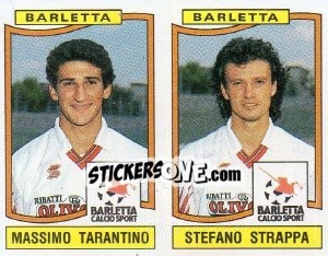 Sticker Massimo Tarantino / Stefano Strappa - Calciatori 1990-1991 n. 370 - Panini