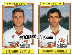 Sticker Stefano Sottili / Franco Gabrieli - Calciatori 1990-1991 n. 371 - Panini