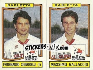 Sticker Ferdinando Signorelli / Massimo Gallaccio - Calciatori 1990-1991 n. 374 - Panini