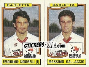 Sticker Ferdinando Signorelli / Massimo Gallaccio - Calciatori 1990-1991 - Panini