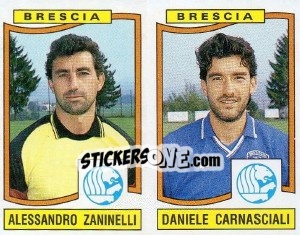Sticker Alessandro Zaninelli / Daniele Carnasciali - Calciatori 1990-1991 - Panini