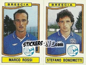 Sticker Marco Rossi / Stefano Bonometti - Calciatori 1990-1991 - Panini