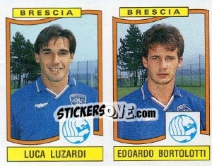 Sticker Luca Luzardi / Edoardo Bortolotti - Calciatori 1990-1991 n. 379 - Panini