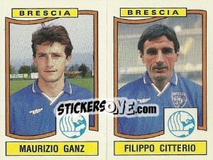 Sticker Maurizio Ganz / Filippo Citterio - Calciatori 1990-1991 n. 382 - Panini