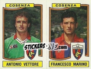 Sticker Antonio Vettore / Francesco Marino - Calciatori 1990-1991 n. 384 - Panini