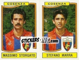 Sticker Massimo Storgato / Stefano Marra - Calciatori 1990-1991 - Panini