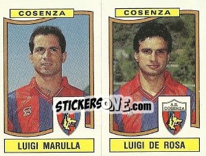 Sticker Luigi Marulla / Luigi De Rosa - Calciatori 1990-1991 n. 389 - Panini