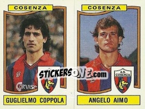 Sticker Guglielmo Coppola / Angelo Aimo - Calciatori 1990-1991 n. 390 - Panini