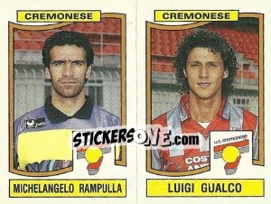 Sticker Michelangelo Rampulla / Luigi Gualco - Calciatori 1990-1991 n. 392 - Panini