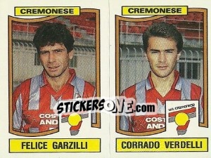 Sticker Felice Garzilli / Corrado Verdelli - Calciatori 1990-1991 n. 395 - Panini