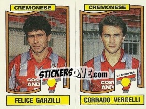 Cromo Felice Garzilli / Corrado Verdelli - Calciatori 1990-1991 - Panini