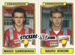 Sticker Marco Giandebiaggi / Mauro Bonomi - Calciatori 1990-1991 n. 396 - Panini