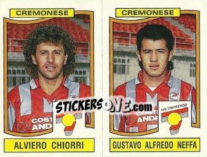 Cromo Alviero Chiorri / Gustavo Alfredo Neffa - Calciatori 1990-1991 - Panini