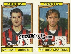 Sticker Maurizio Codispoti / Antonio Manicone - Calciatori 1990-1991 n. 402 - Panini