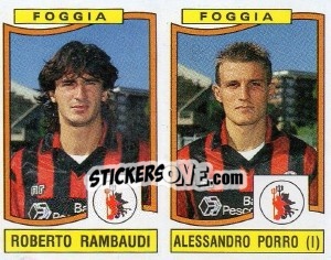 Cromo Roberto Rambaudi / Alessandro Porro - Calciatori 1990-1991 - Panini